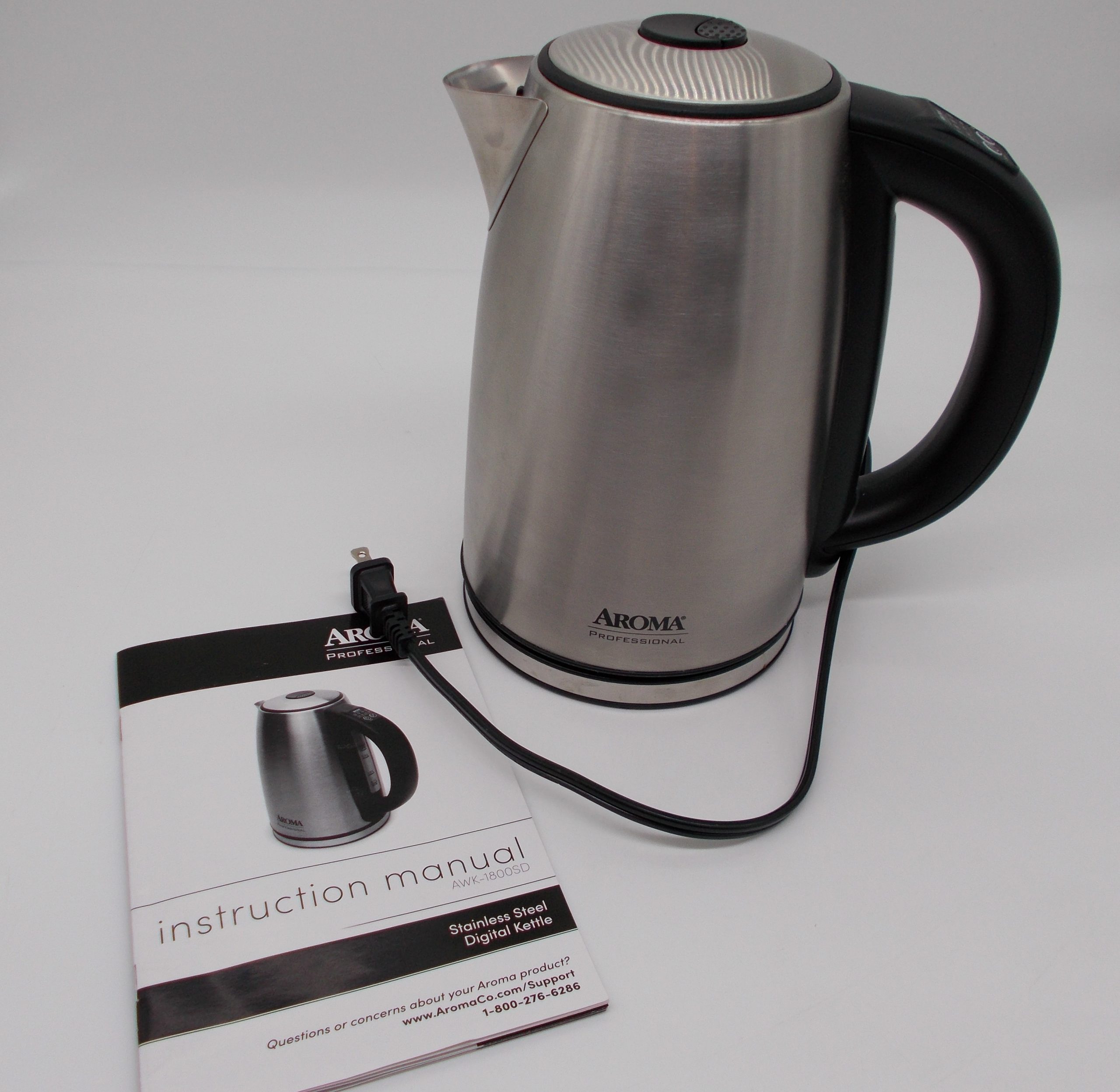 Aroma 1.7-Liter Stainless Steel Electric Kettle 